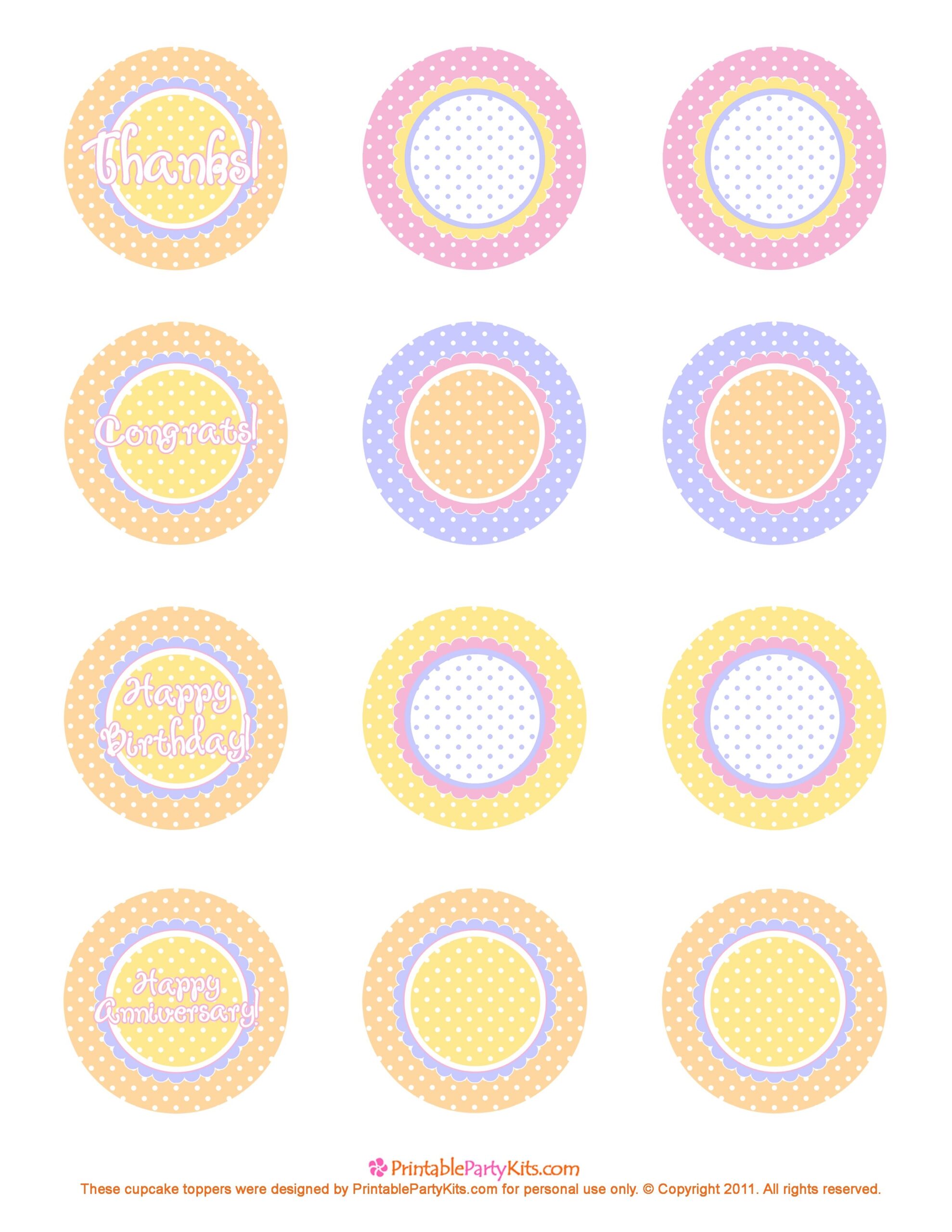 Cupcake Topper Template Free Printable