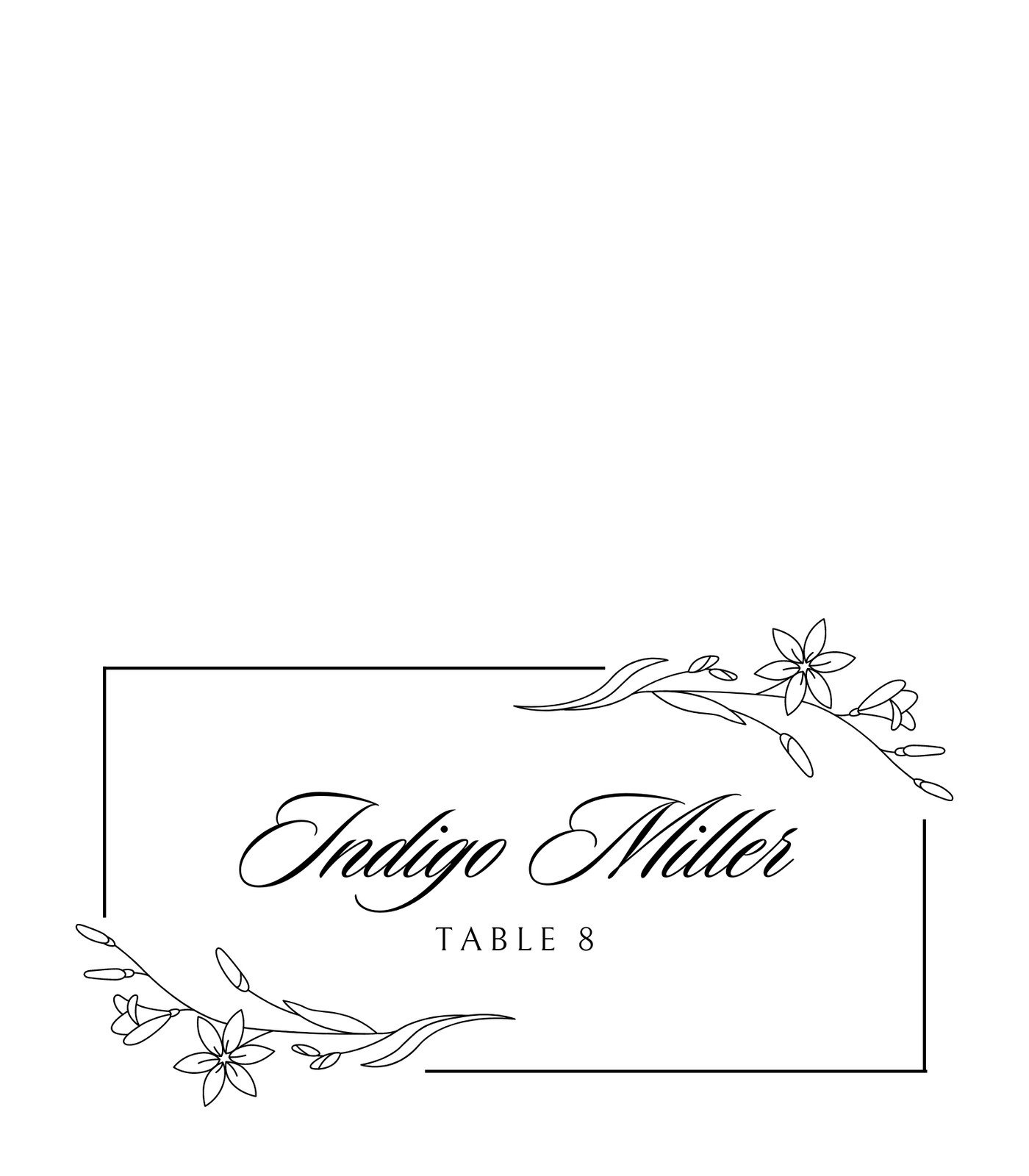 Blank Place Card Template Printable