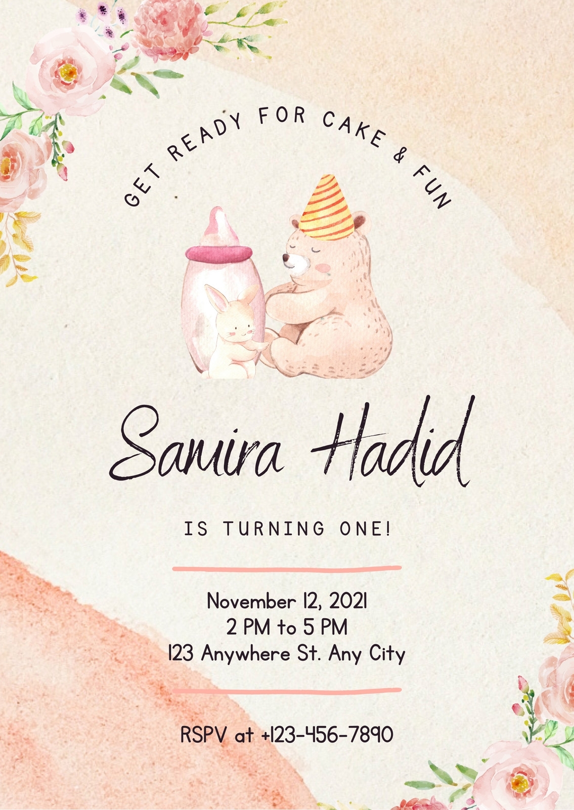 Free Printable First Birthday Invitation Templates