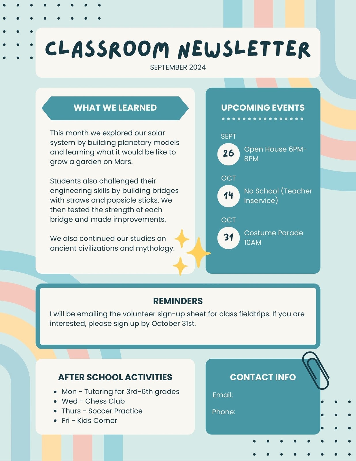 Free Printable Newsletters Templates