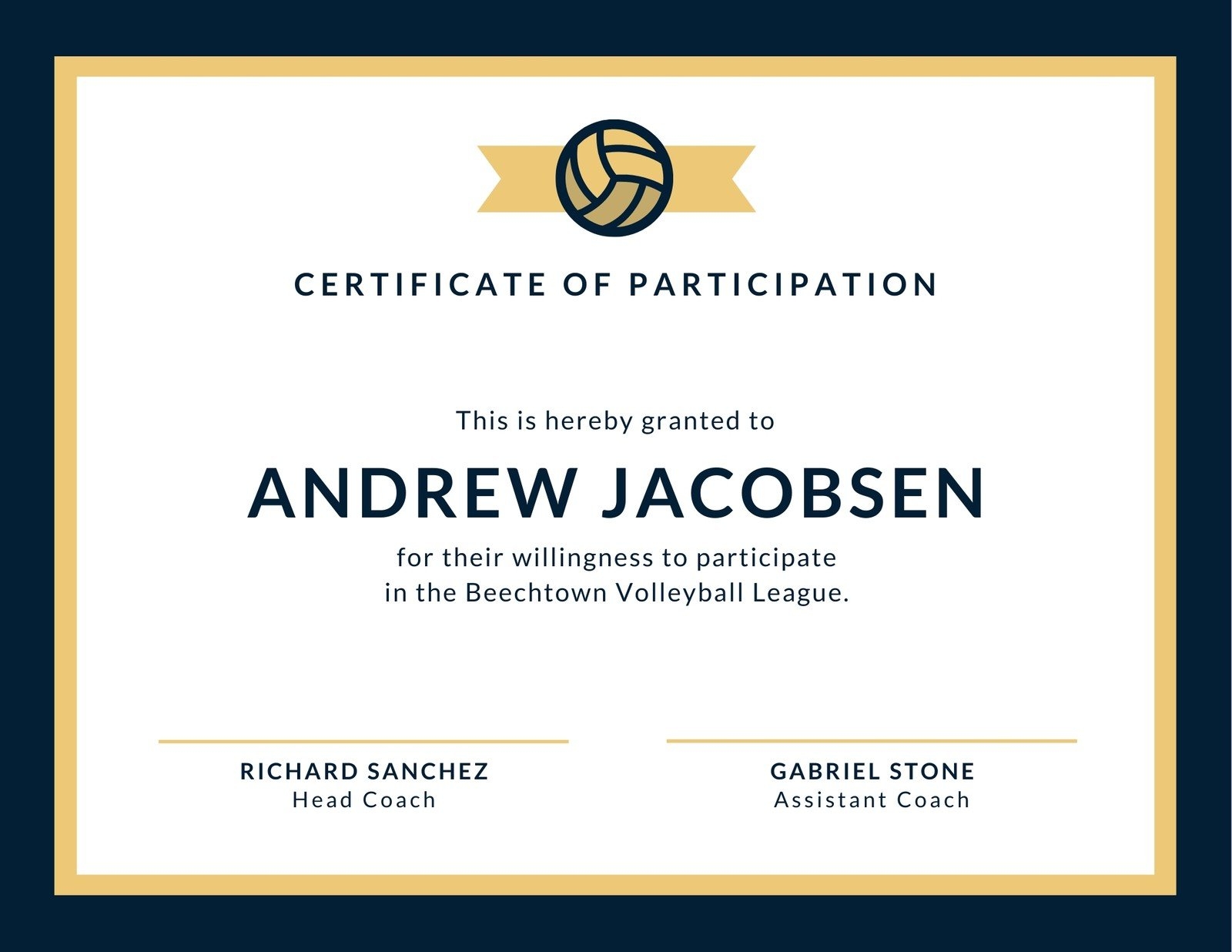 Free Printable Customizable Sport Certificate Templates Canva