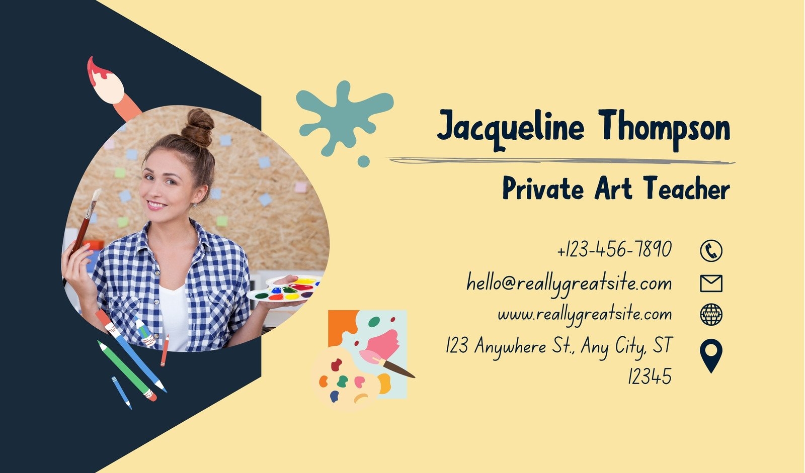 Free Printable Customizable Teacher Business Cards Canva