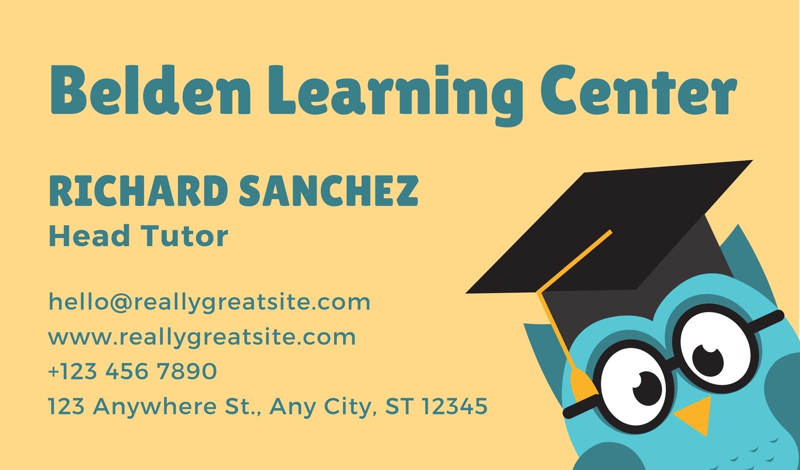 Free Printable Customizable Teacher Business Cards Canva