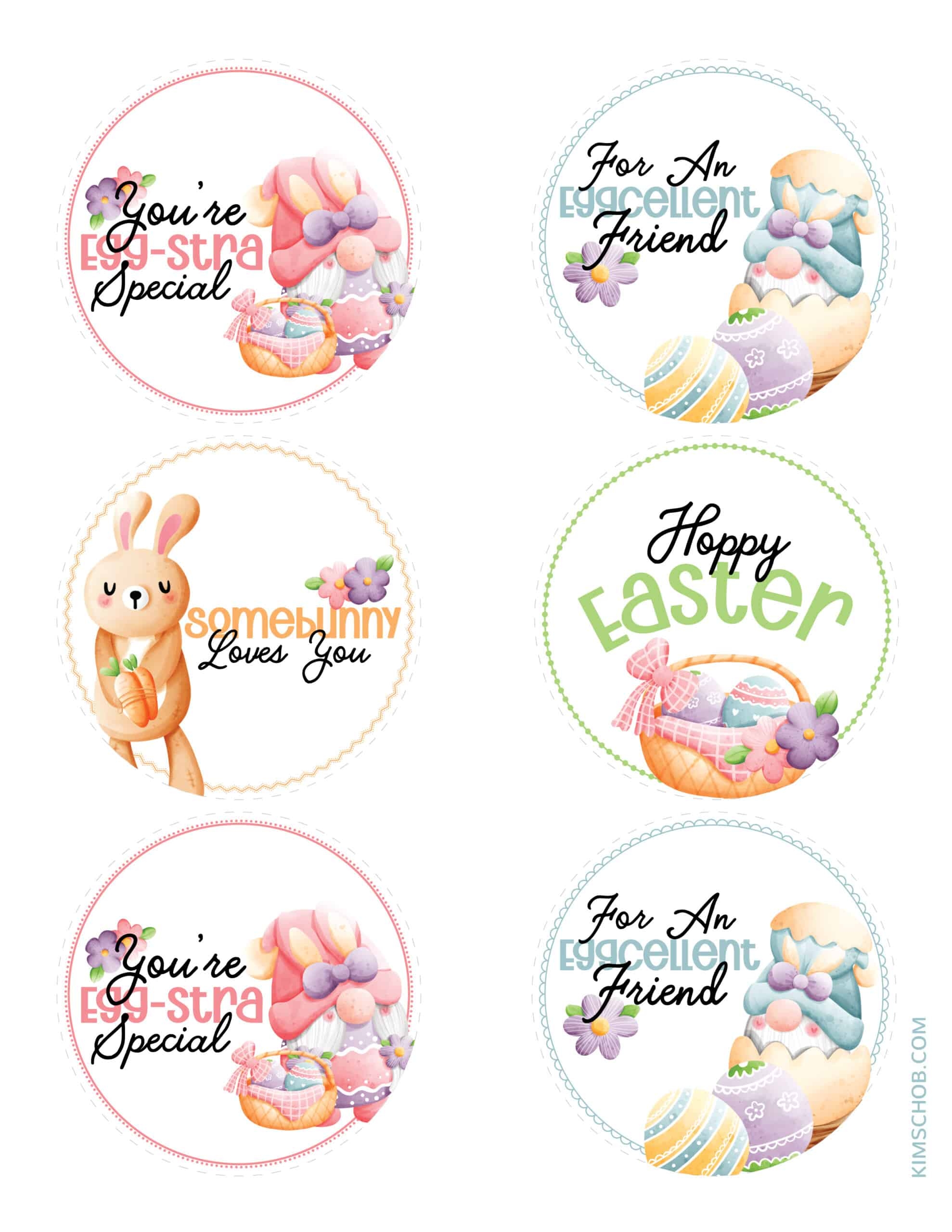 Free Printable Easter Labels Templates