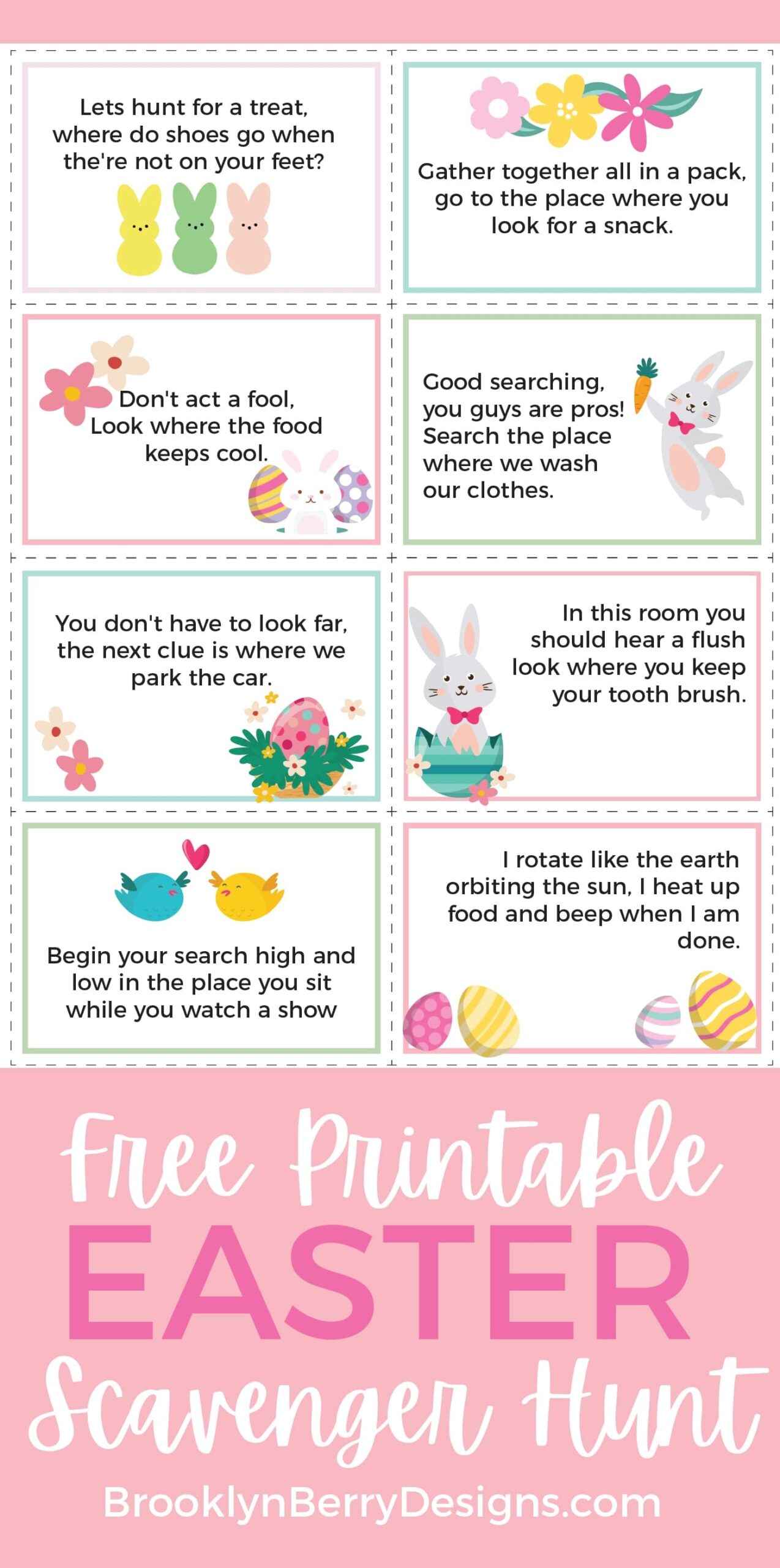 Free Printable Easter Scavenger Hunt Brooklyn Berry Designs Free Printable Easter Scavenger Hunt Brooklyn Berry Designs