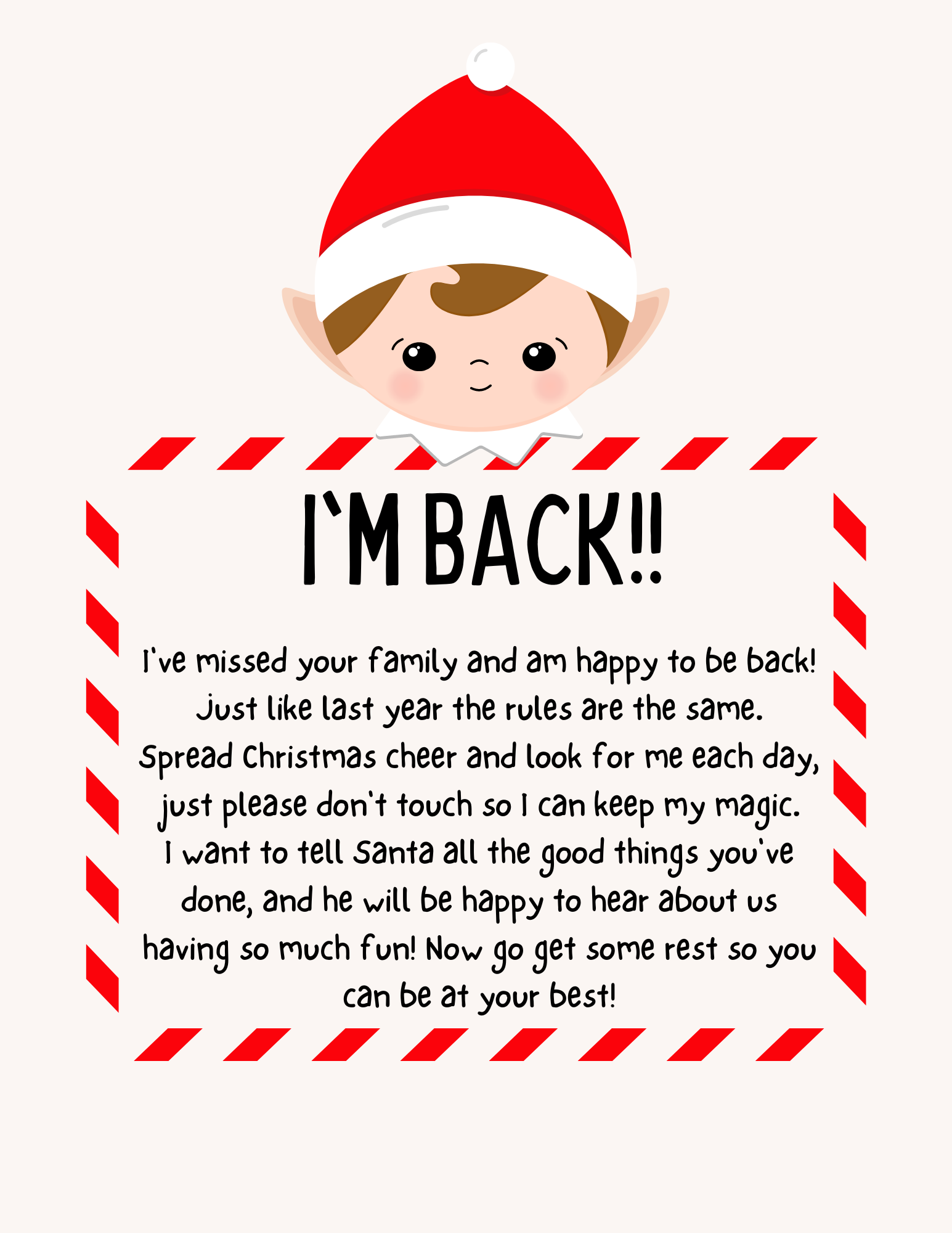 Free Printable Elf On The Shelf Welcome Letters 2024