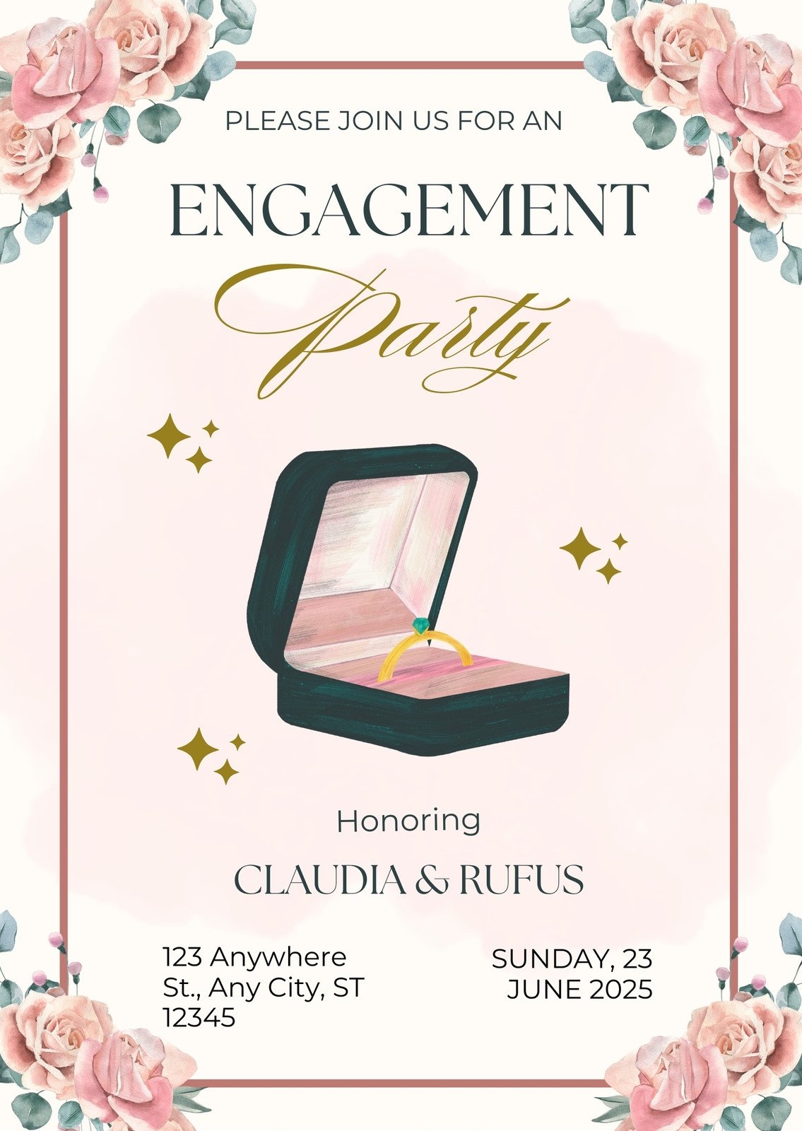 Free Printable Engagement Party Invitations Templates