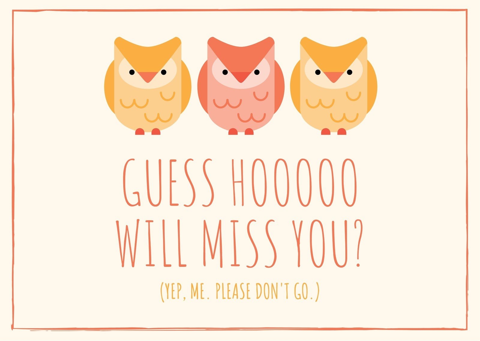 Free Printable Goodbye Card Template