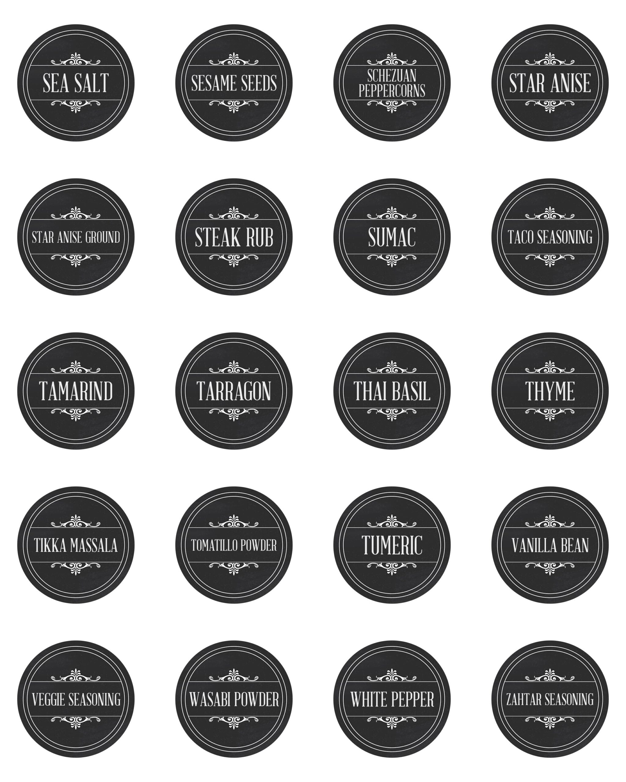 Free Printable Farmhouse Herb And Spice Labels The Cottage Market