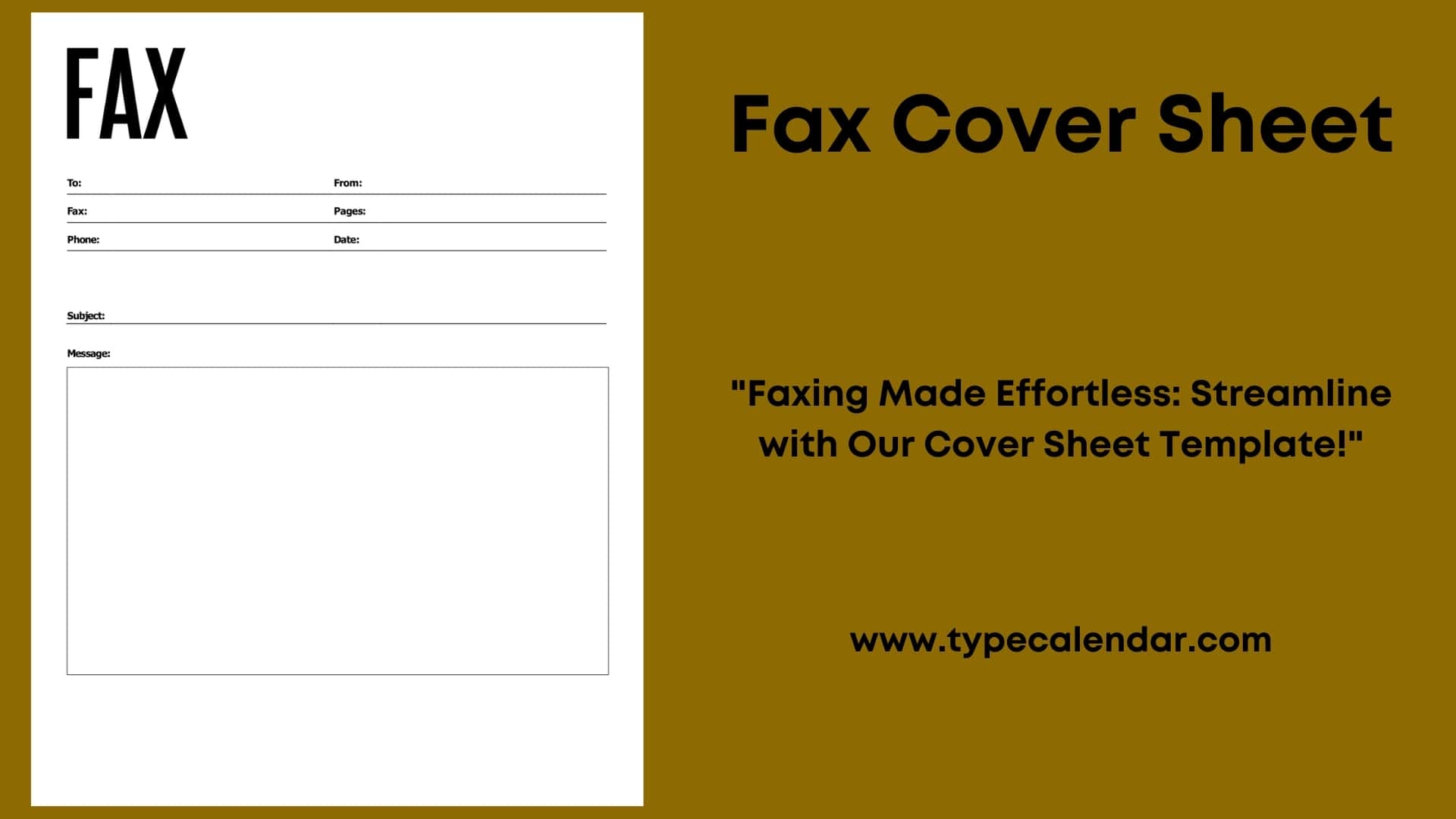 Free Fax Cover Sheets Templates Printable