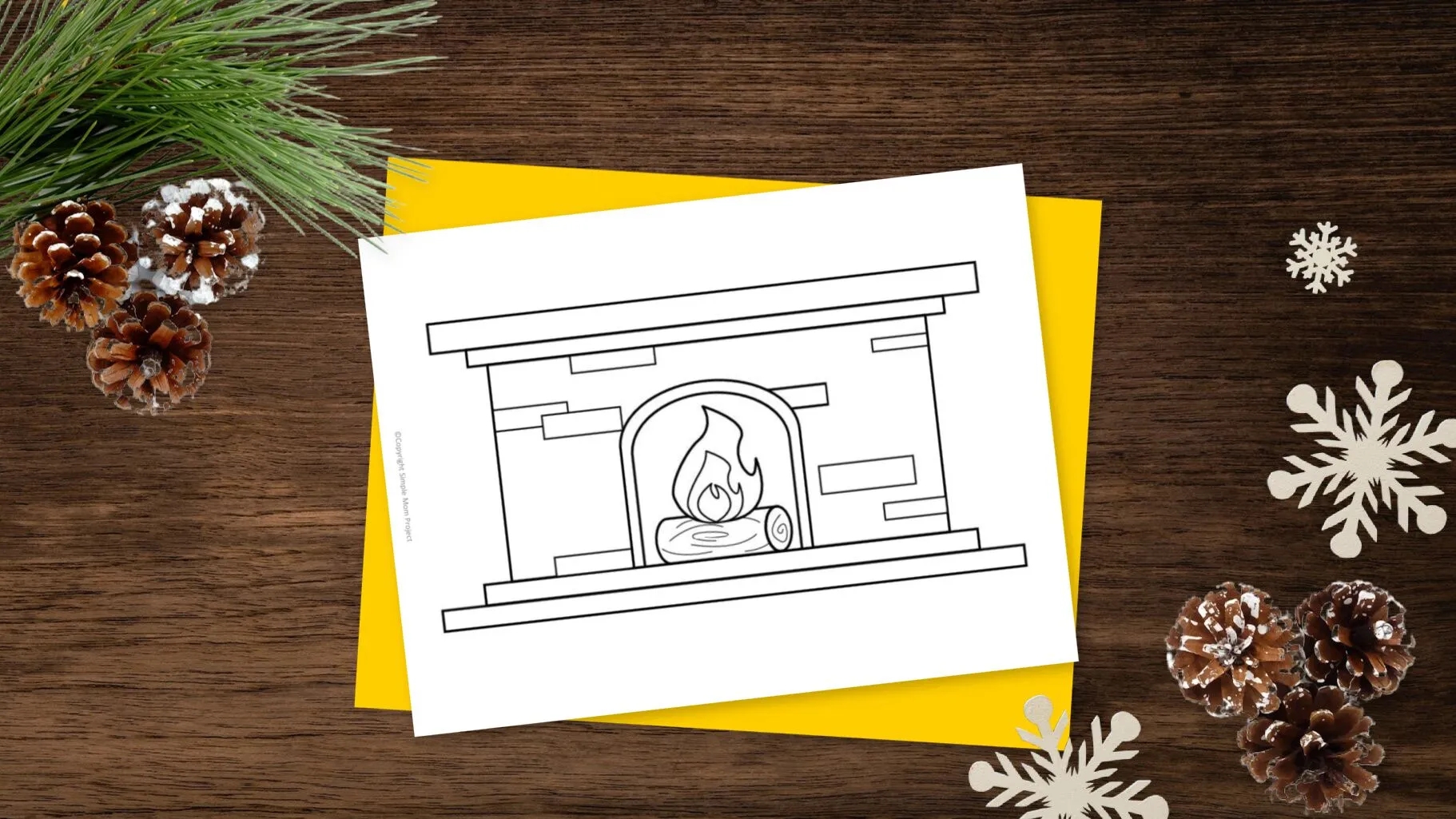Free Printable Fireplace Template Simple Mom Project