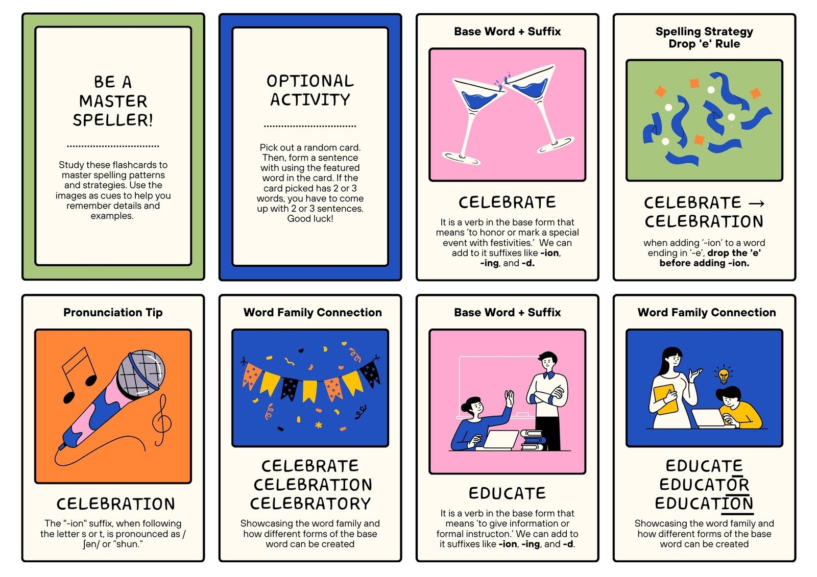 Free Printable Flashcard Templates You Can Customize Canva