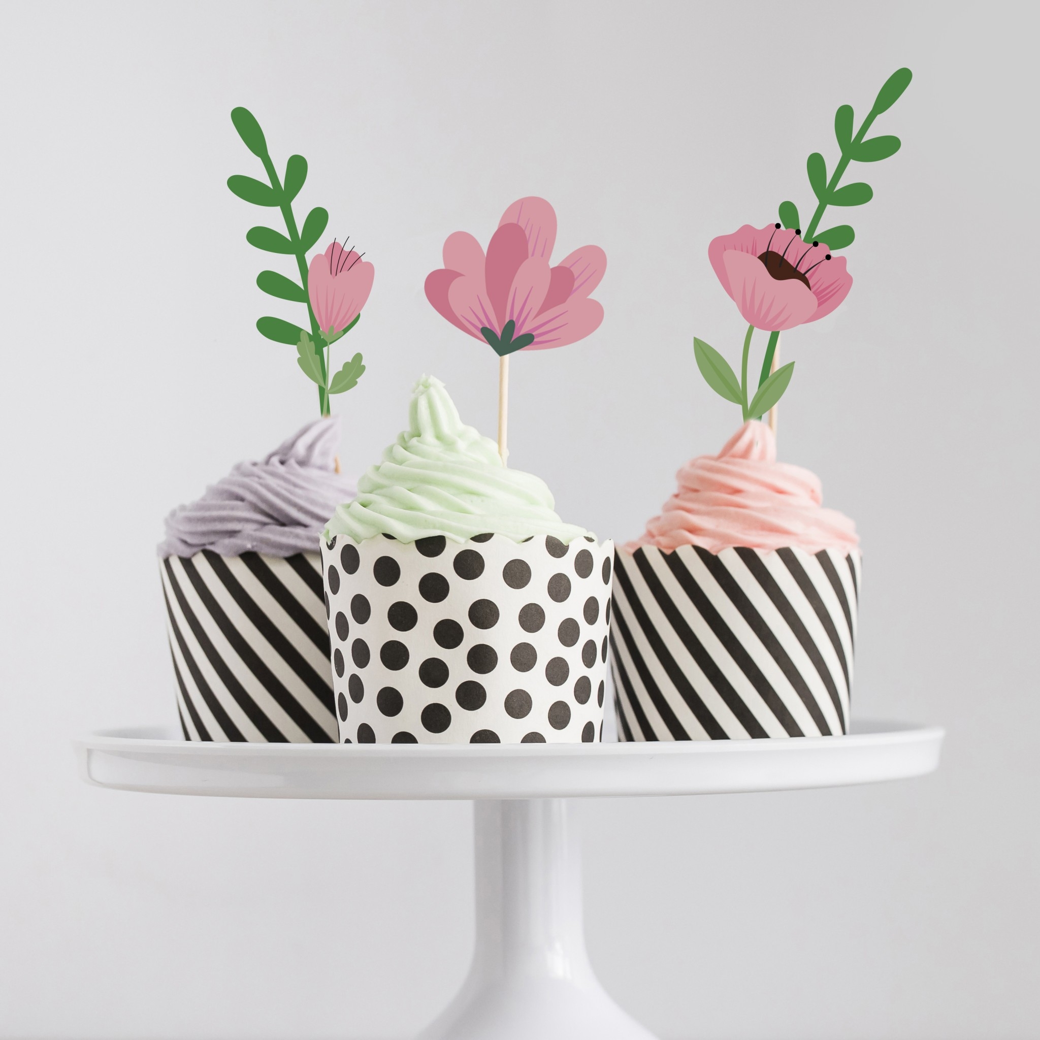 Free Printable Cupcake Toppers Blank