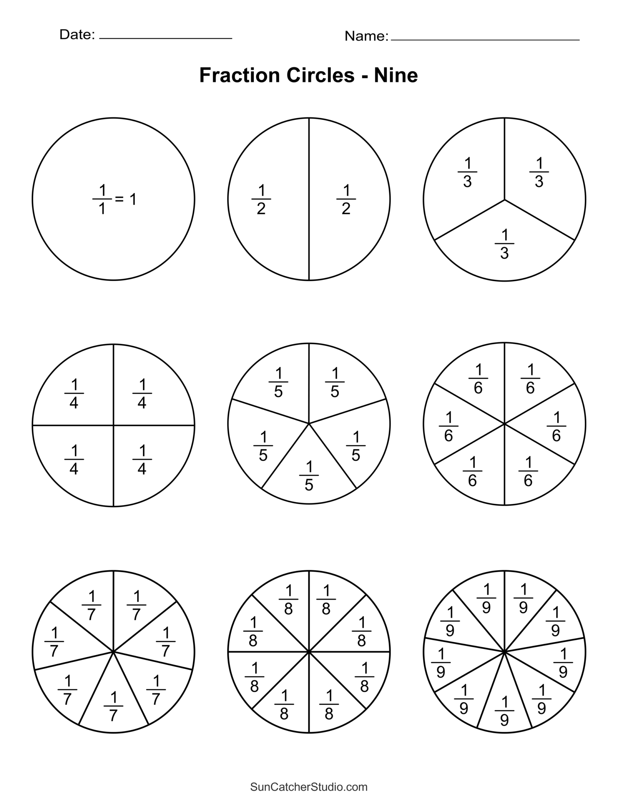 Free Printable Fraction Circles Templates And Worksheets Free Printables Monograms Design Tools Patterns U0026 DIY Projects Free Printable Fraction Circles Templates And Worksheets Free Printables Monograms Design Tools Patterns U0026 DIY Projects