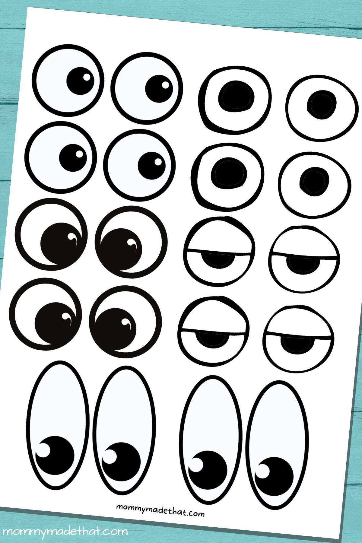 Free Printable Googly Eyes Tons Of Sizes Worksheets Library