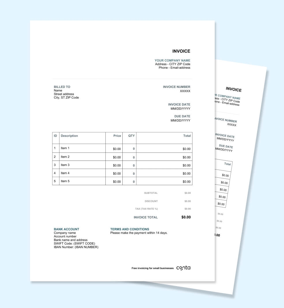 Invoice Templates Free Printable Invoice Templates Free Printable