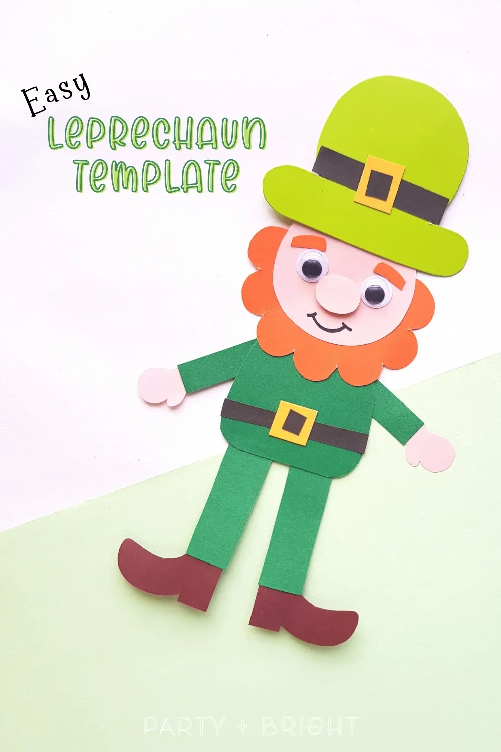 Free Printable Leprechaun Template Easy St Patricks Day Paper Worksheets Library