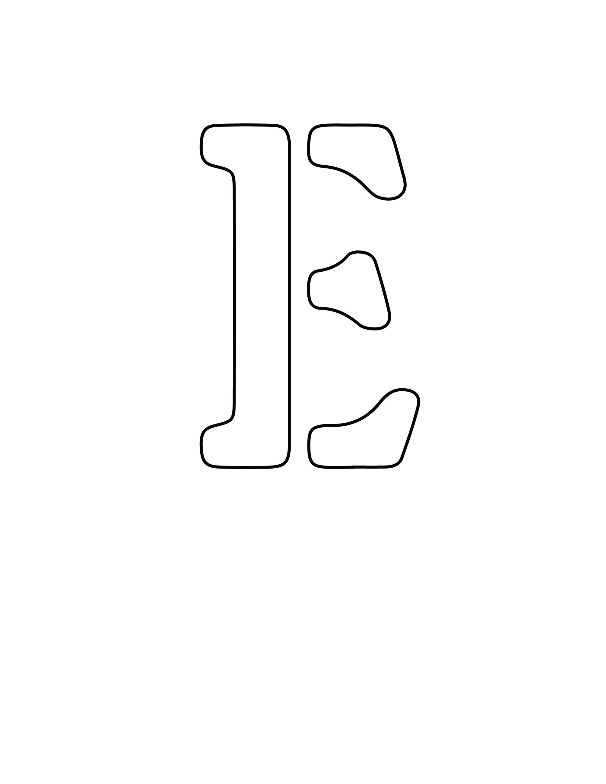 Free Printable Letter Stencils Letter E Stencil