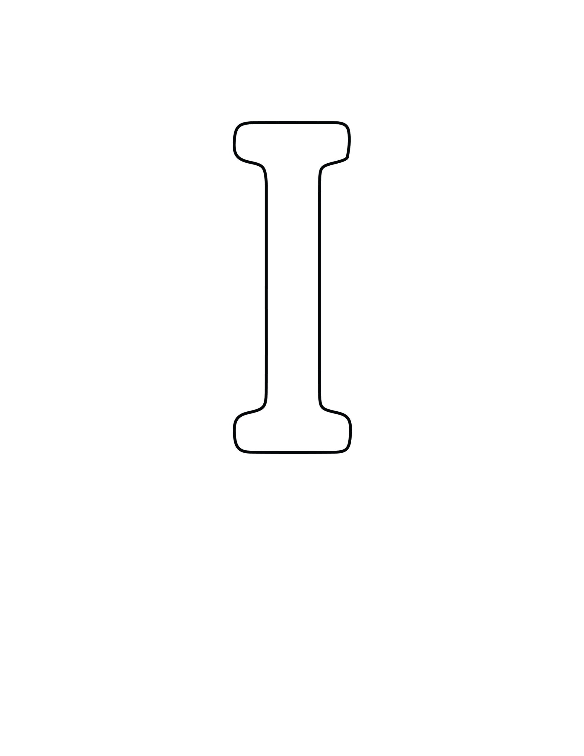 Free Printable Letter Stencils Letter I Stencil