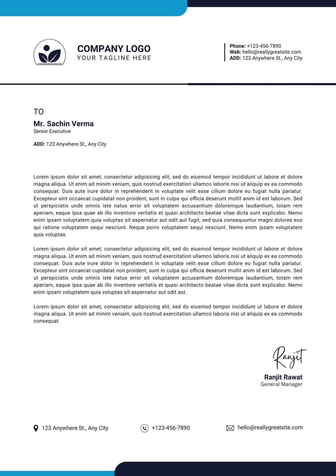 Free Printable Business Letterhead Templates Free Printable Business Letterhead Templates