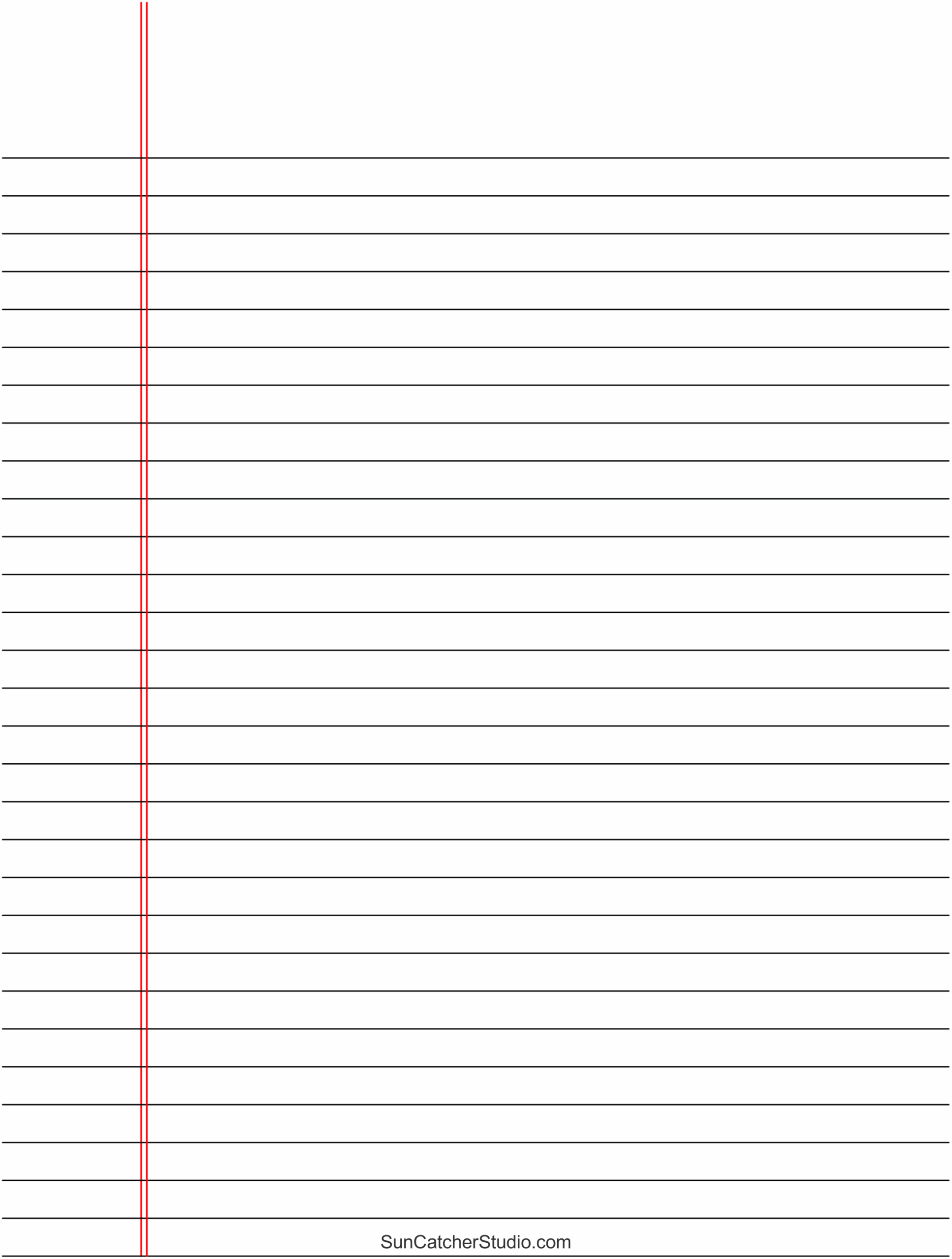 Free Printable Lined Paper Handwriting Notebook Templates