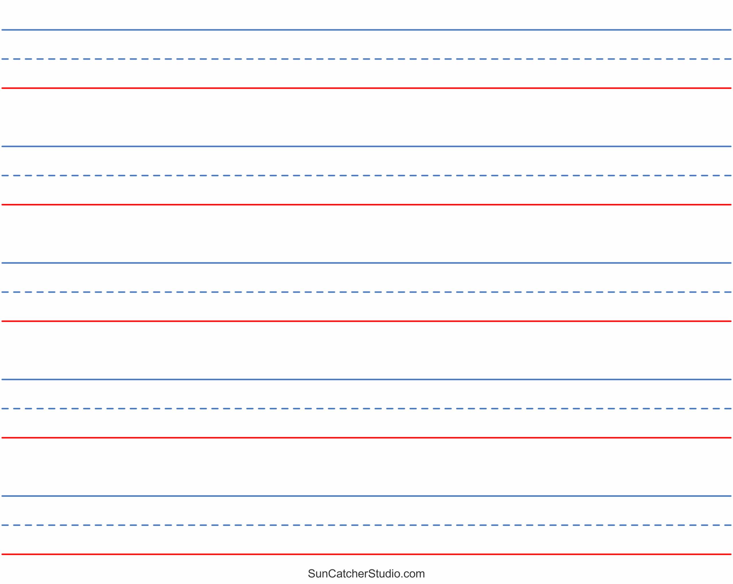 Free Printable Blank Kindergarten Writing Paper