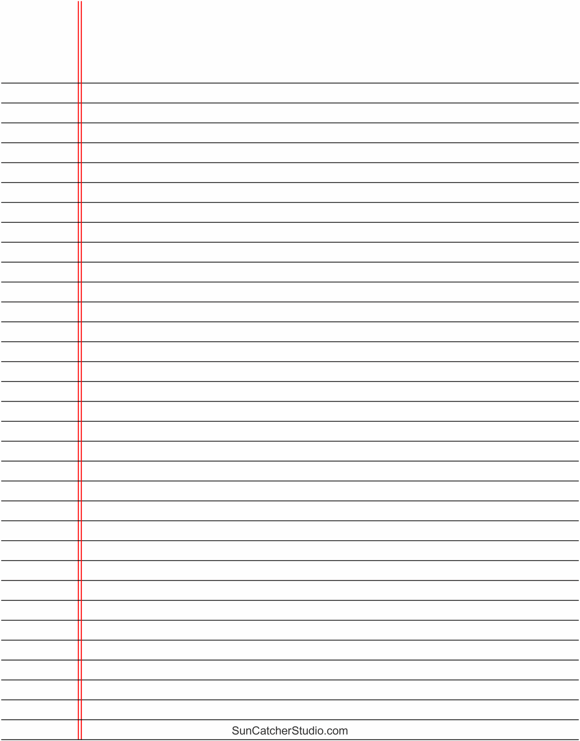 Free Printable Lined Paper Handwriting Notebook Templates