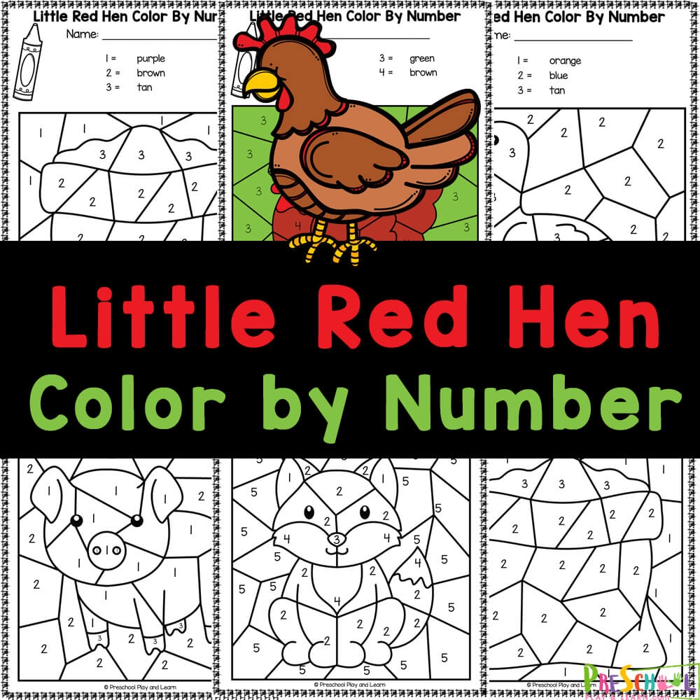 Free Preschool Color By Number Printables
