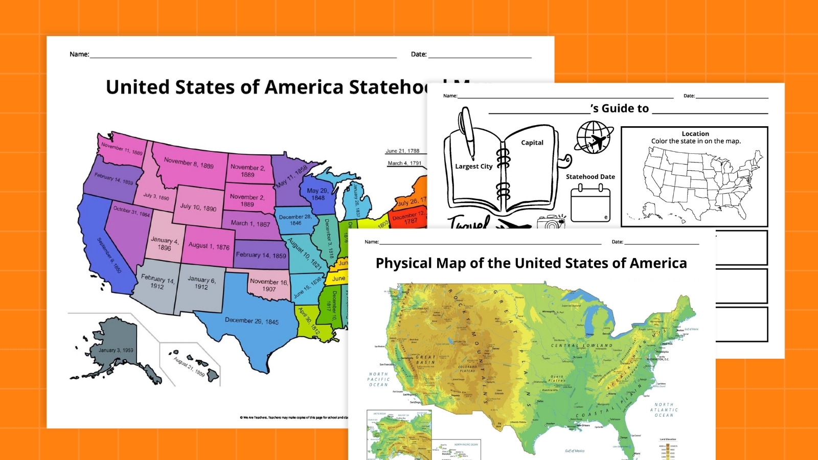 Printable Map Of The Usa States