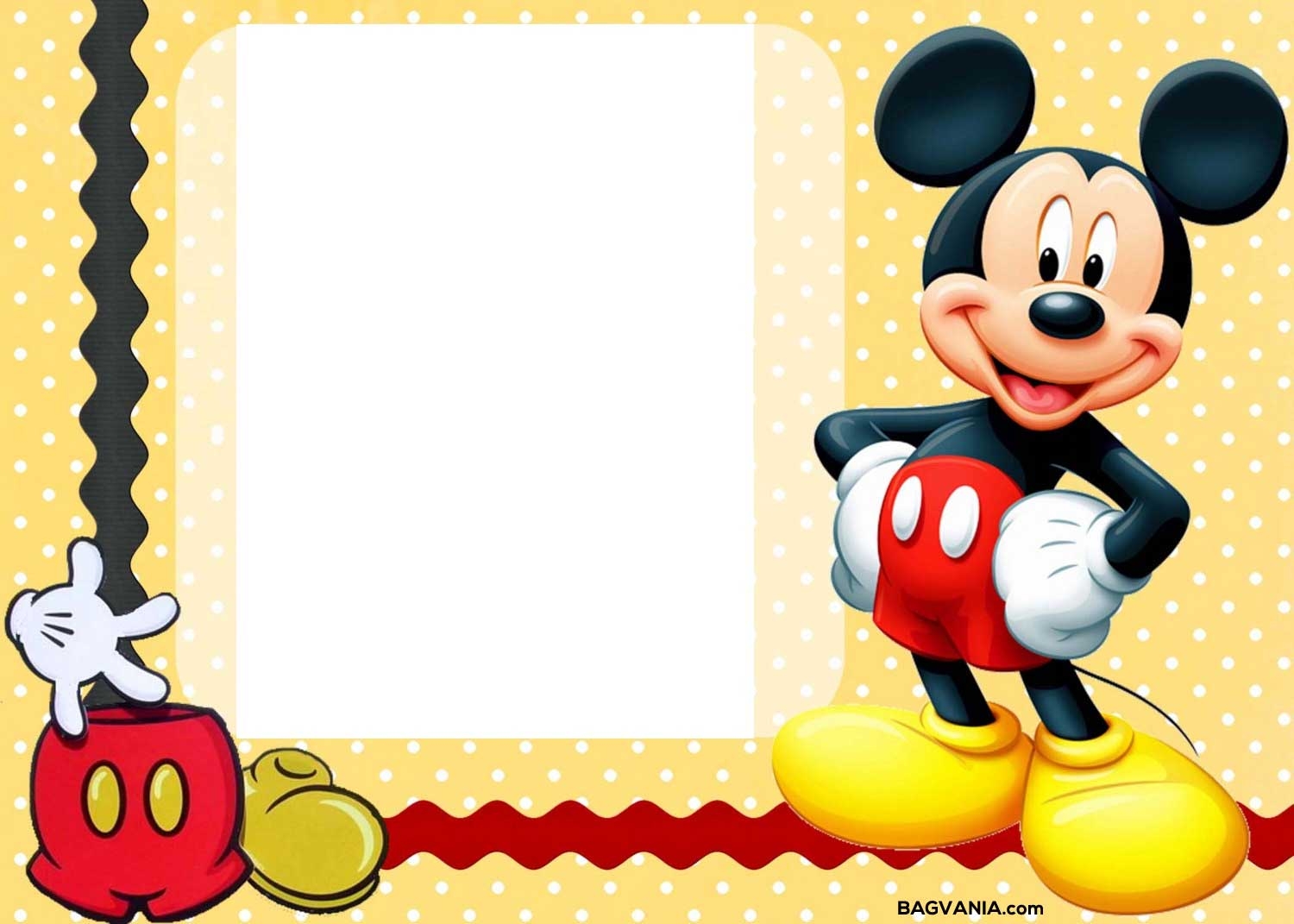 Free Printable Mickey Mouse Birthday Invitations