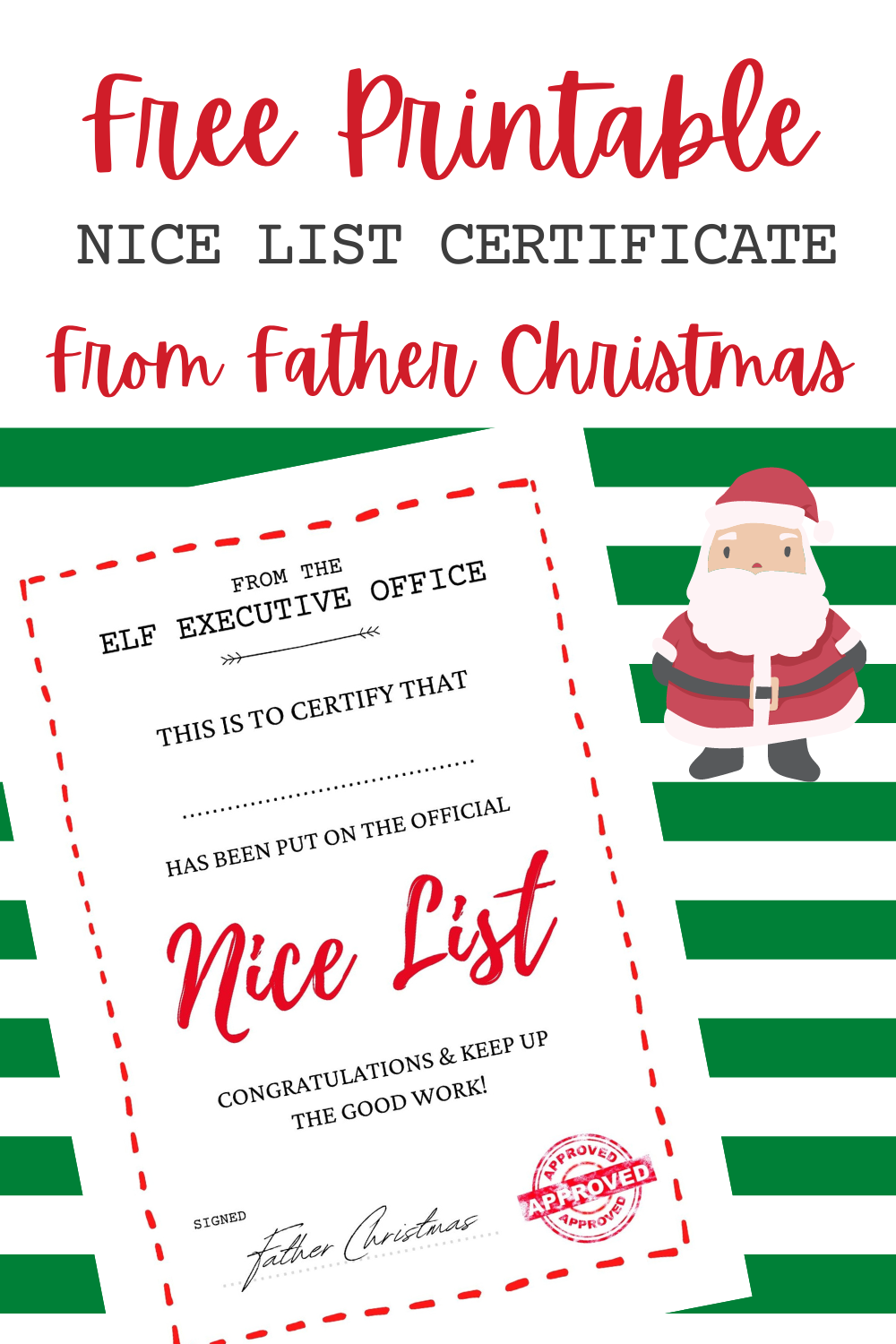 Free Printable Nice List Certificate Template HodgePodgeDays Free Printable Nice List Certificate Template HodgePodgeDays