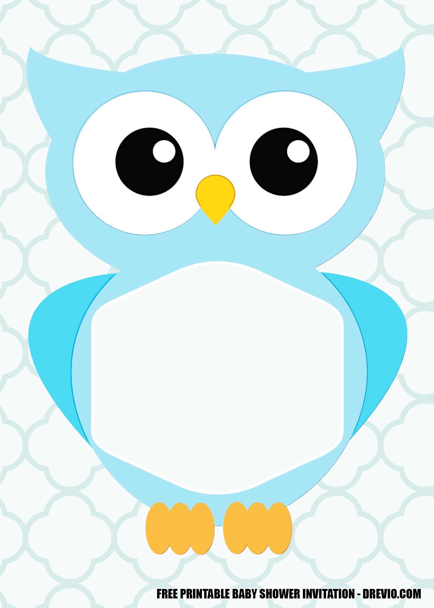 FREE Printable Owl Baby Shower Invitation Templates Worksheets 