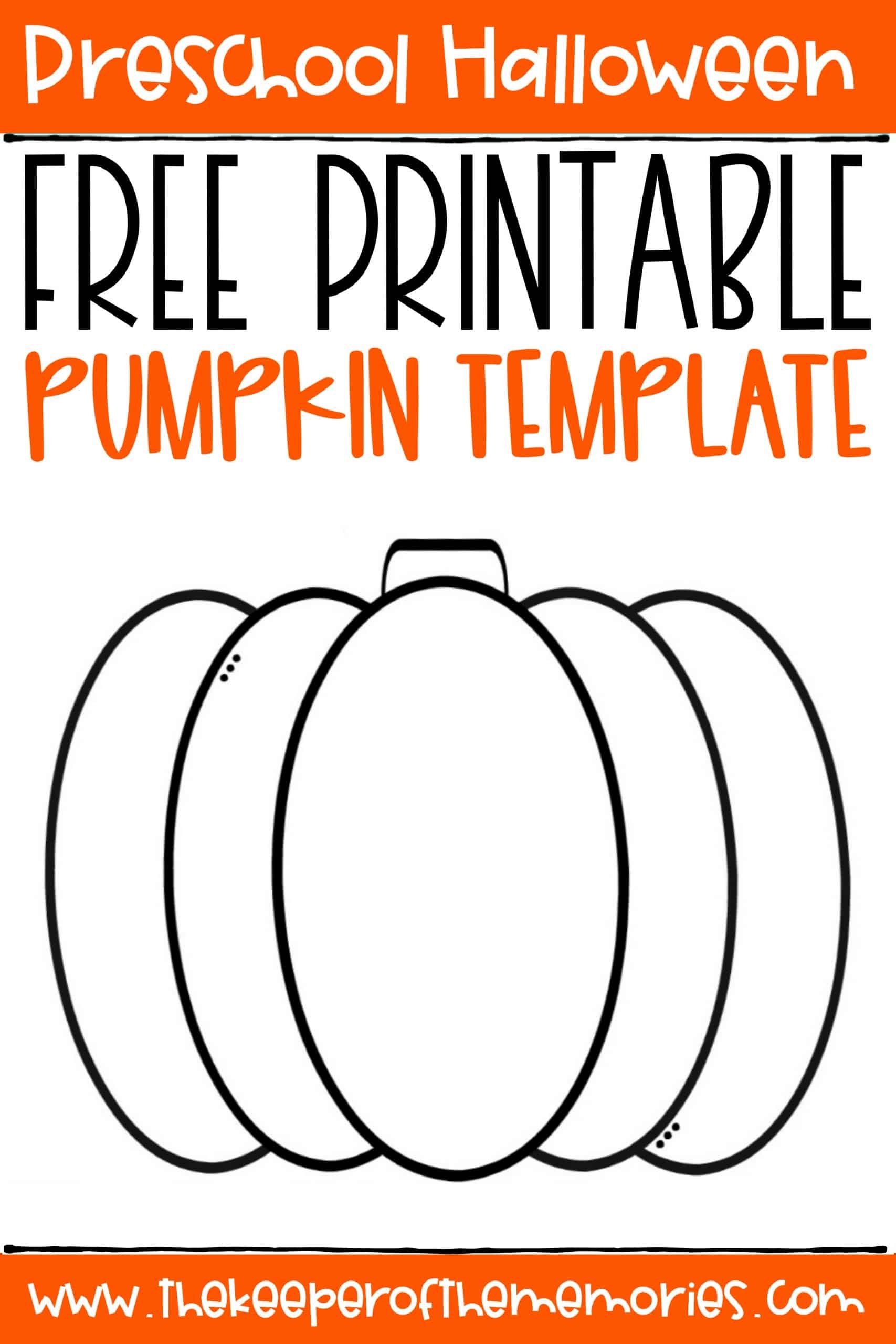 Free Pumpkin Shape Template Printable
