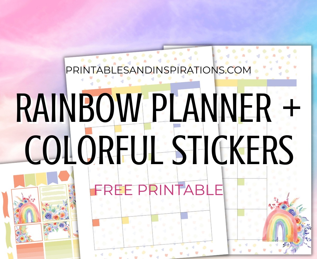 Free Printable Calendar Templates Rainbow