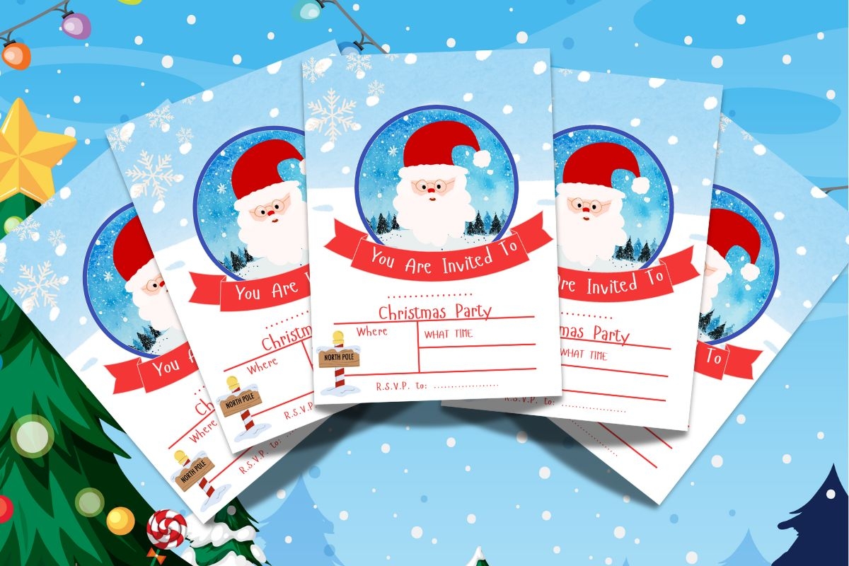 Free Printable Santa Christmas Party Invitations Extraordinary Chaos