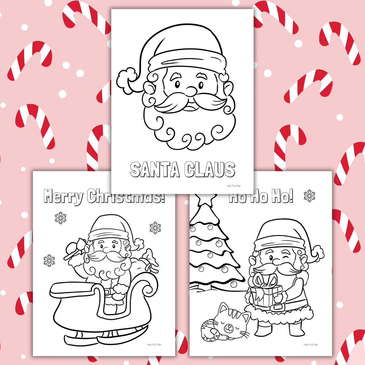 Free Printable Santa Coloring Pages For Christmas Simply Full Of Delight