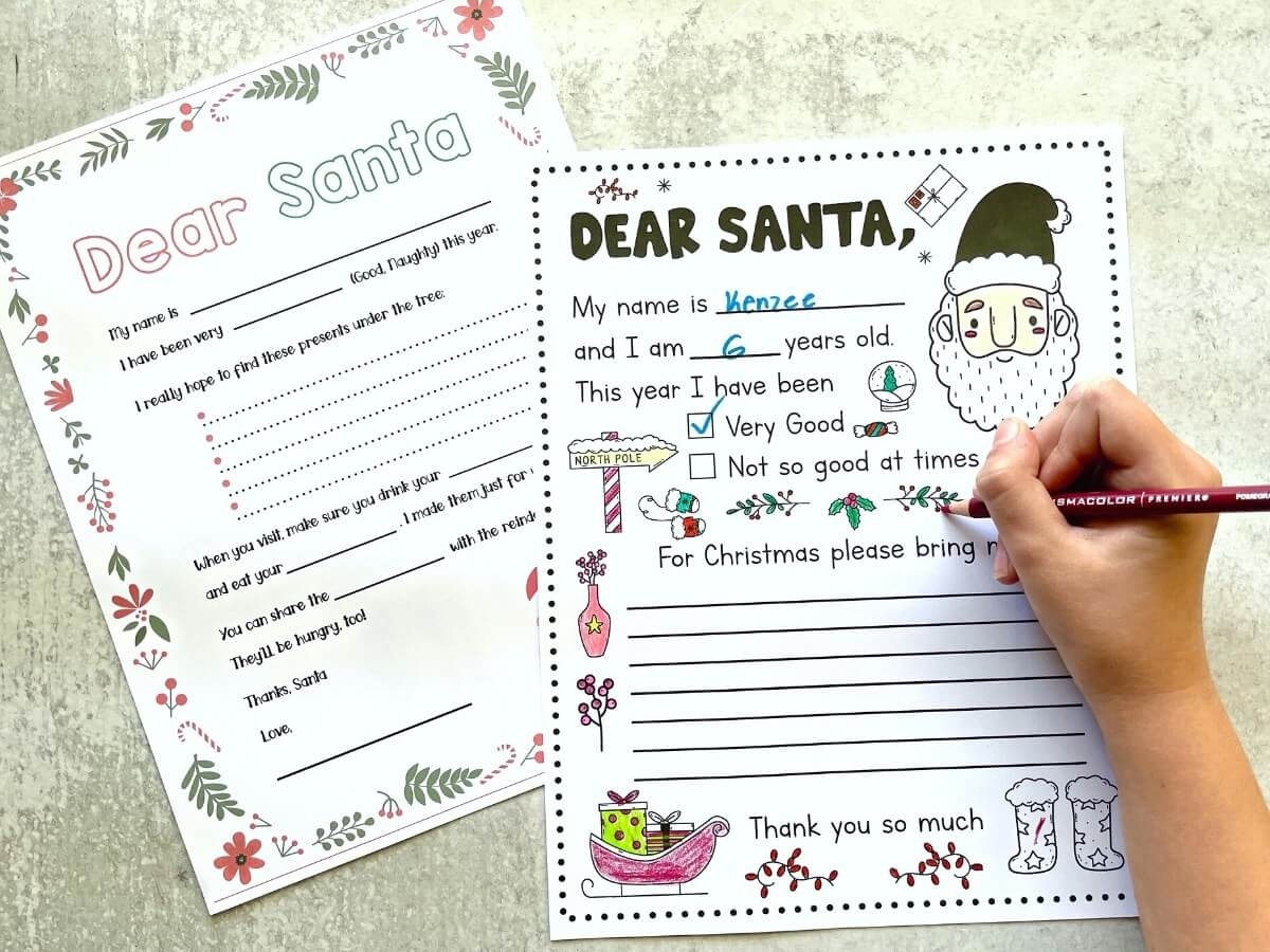 Free Printable Santa Letter Template