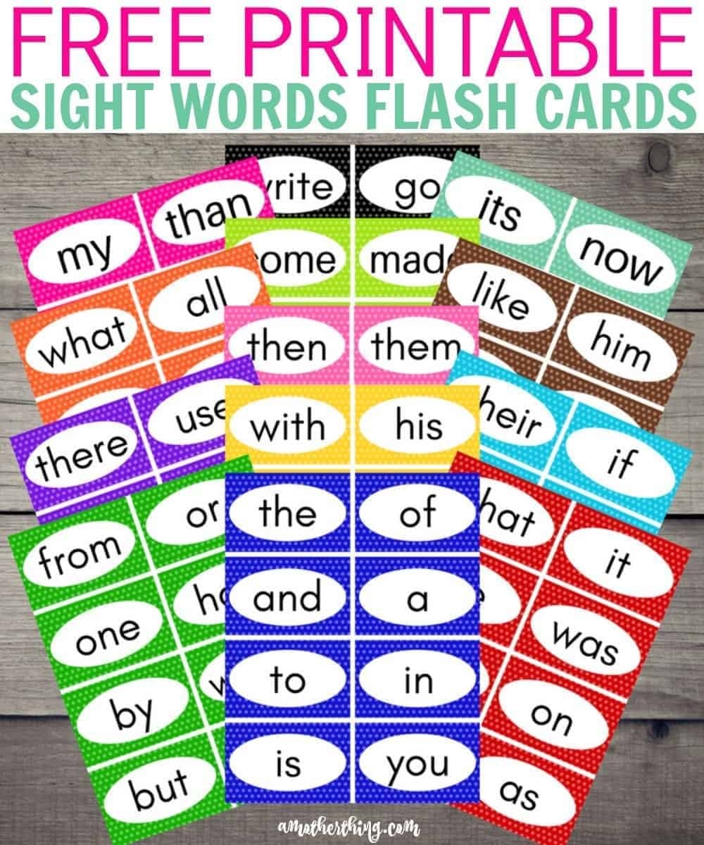 Free Printable Sight Word Flashcards
