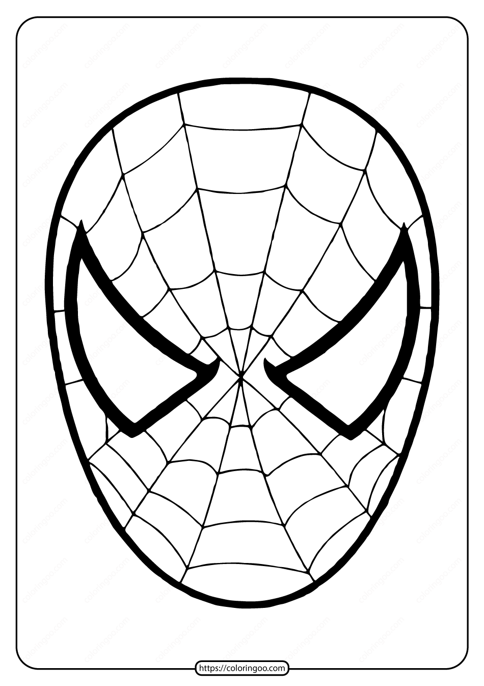 Spiderman Mask Template Printable Free
