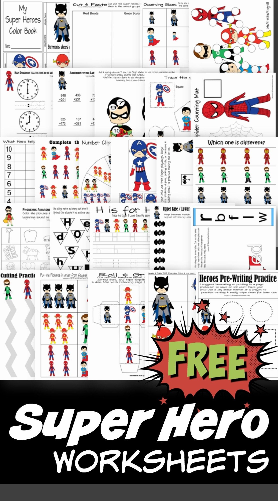 Free Superhero Printables Templates For Classroom