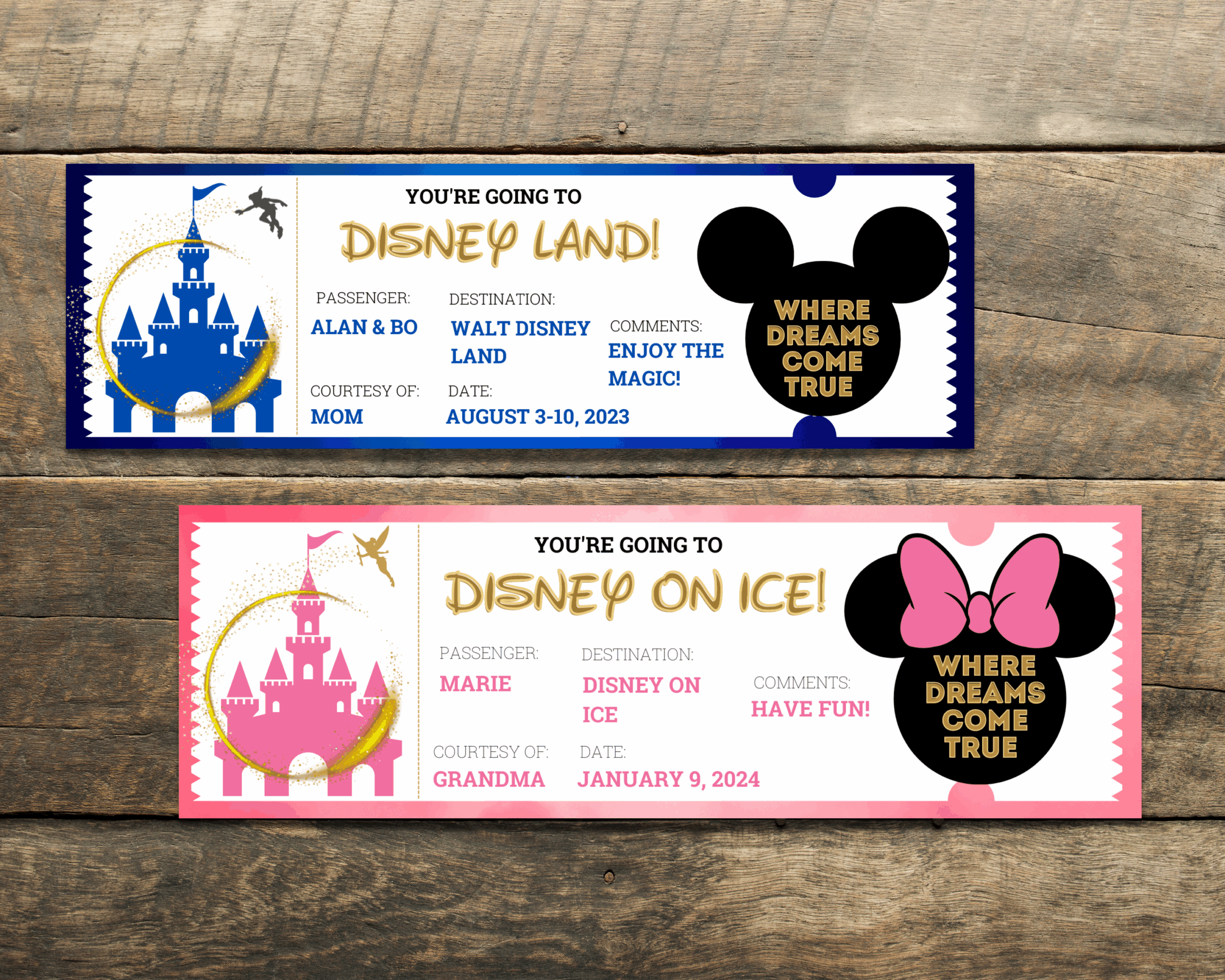 Free Printable Disney World Ticket Template