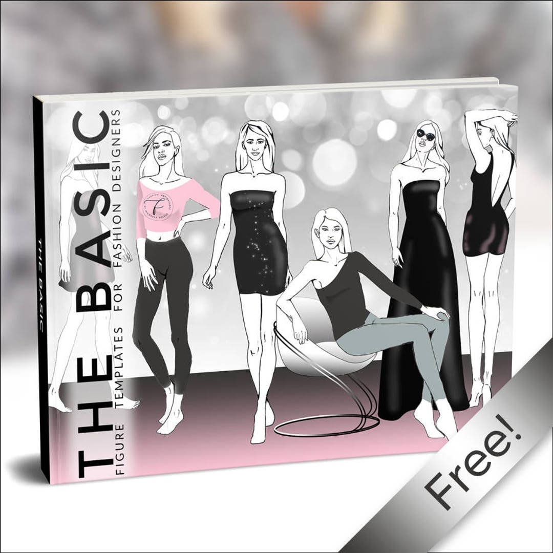 Free Printable The Basic Bundle Fashion Template Fashion Illustration Croquis Fashion Drawing Etsy UK