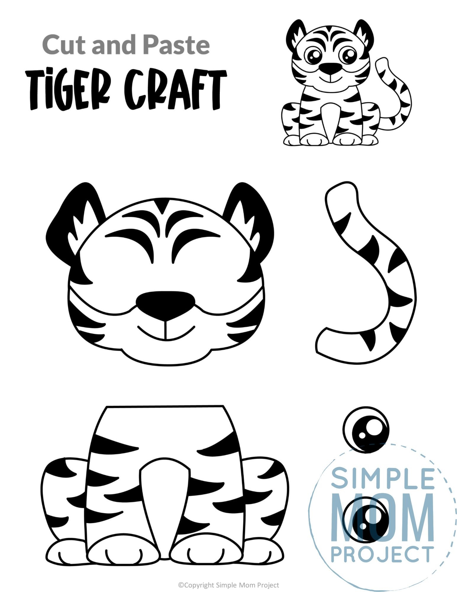 Free Printable Tiger Craft Template