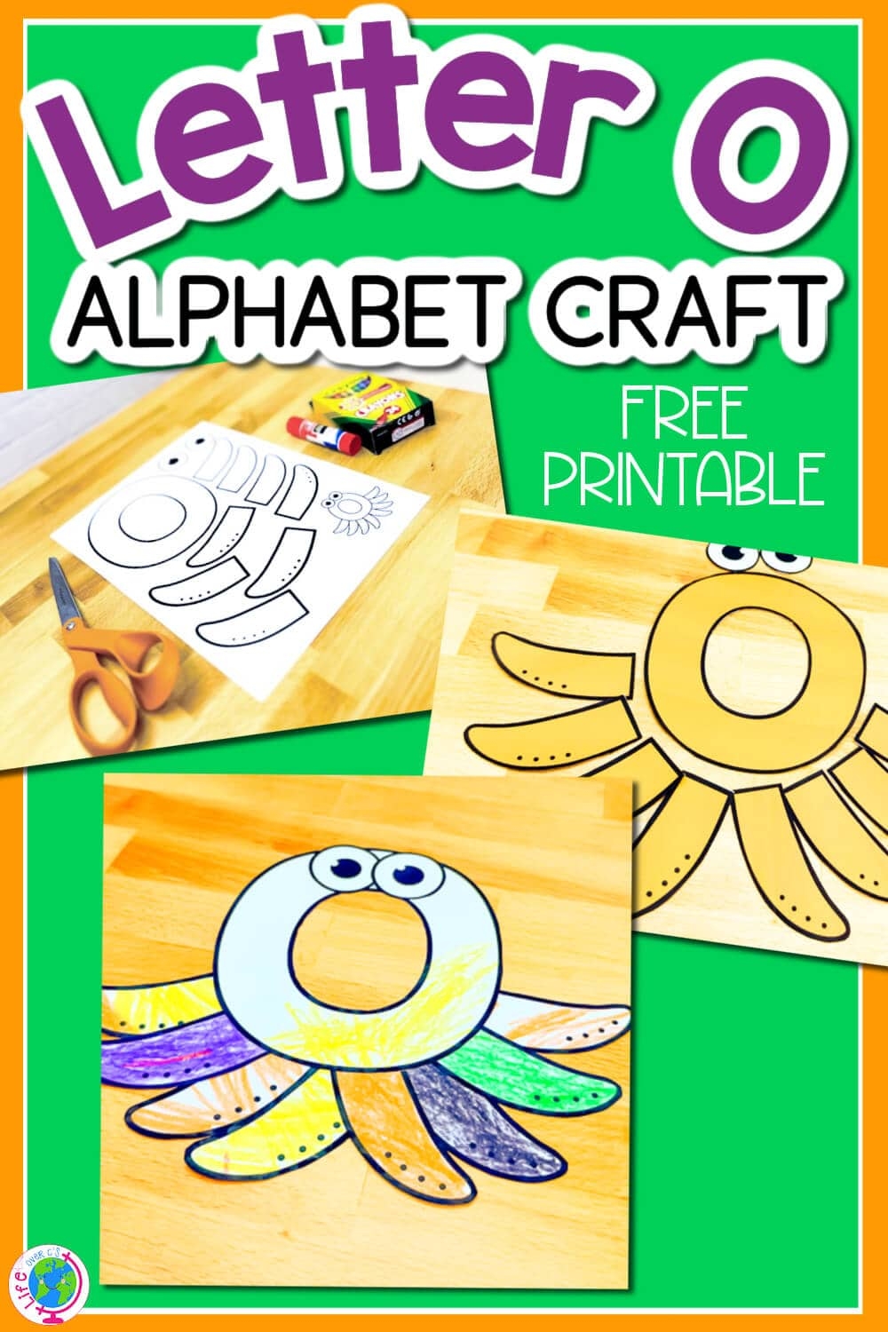 Free Printable Uppercase Letter O Craft Template Free Printable Uppercase Letter O Craft Template