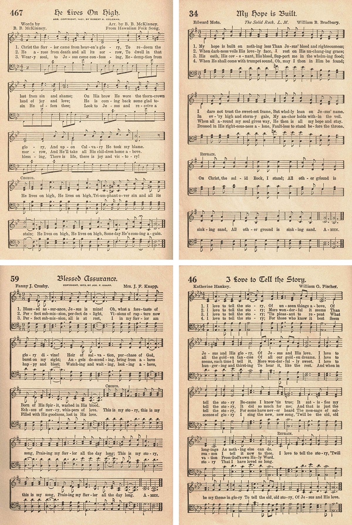 FREE Printable Vintage Hymns Sheet Music Worksheets Library