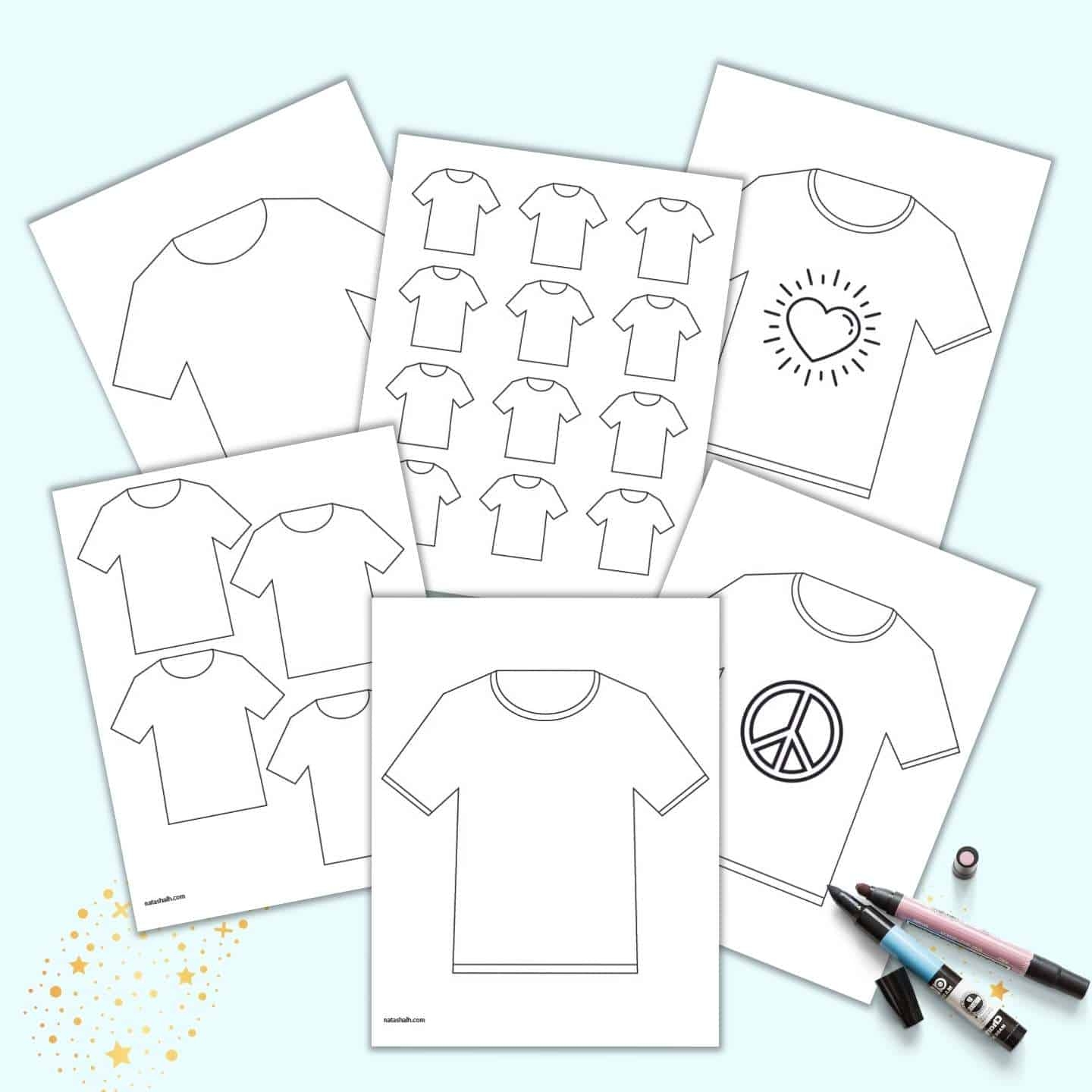 Free Printable White T Shirt Template blank T shirt Coloring 