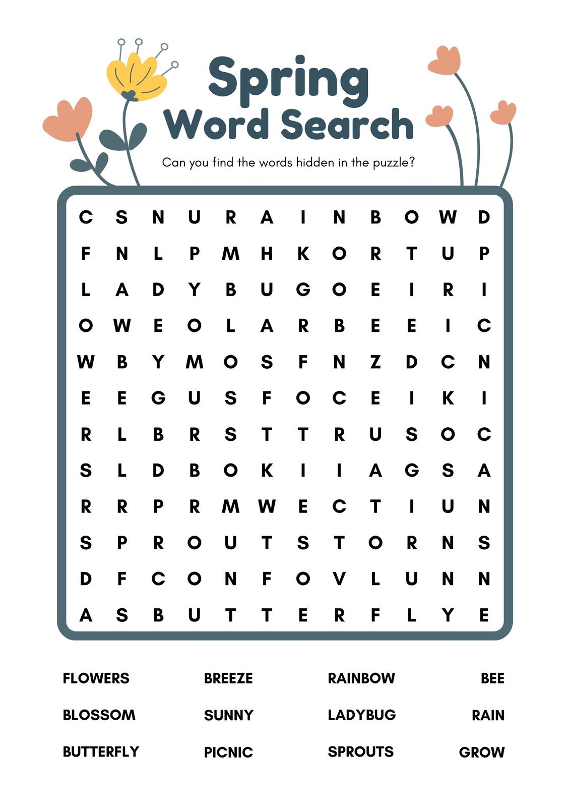 Free Printable Word Search Worksheet Templates Canva Free Printable Word Search Worksheet Templates Canva