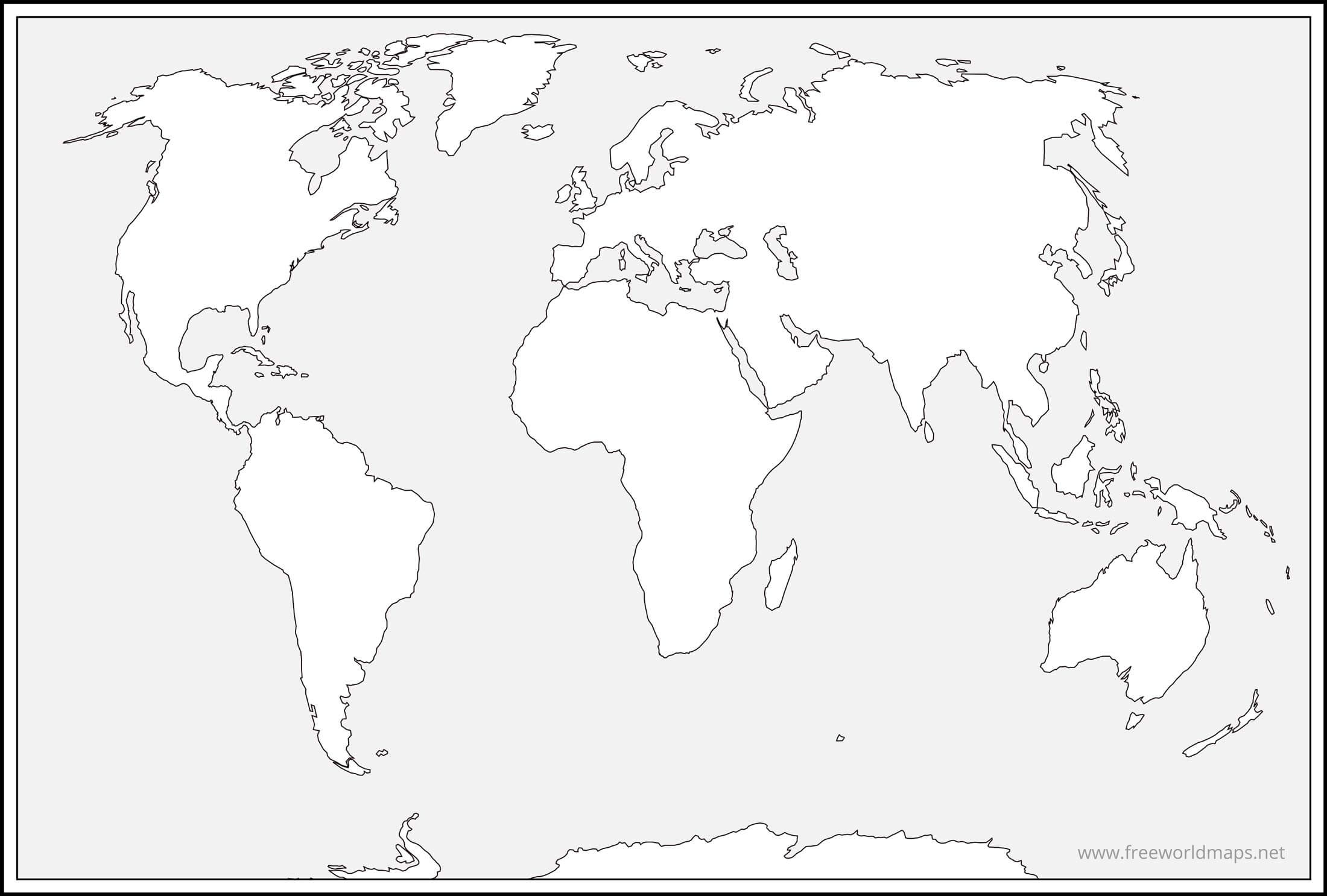 World Map Blank Free Printable