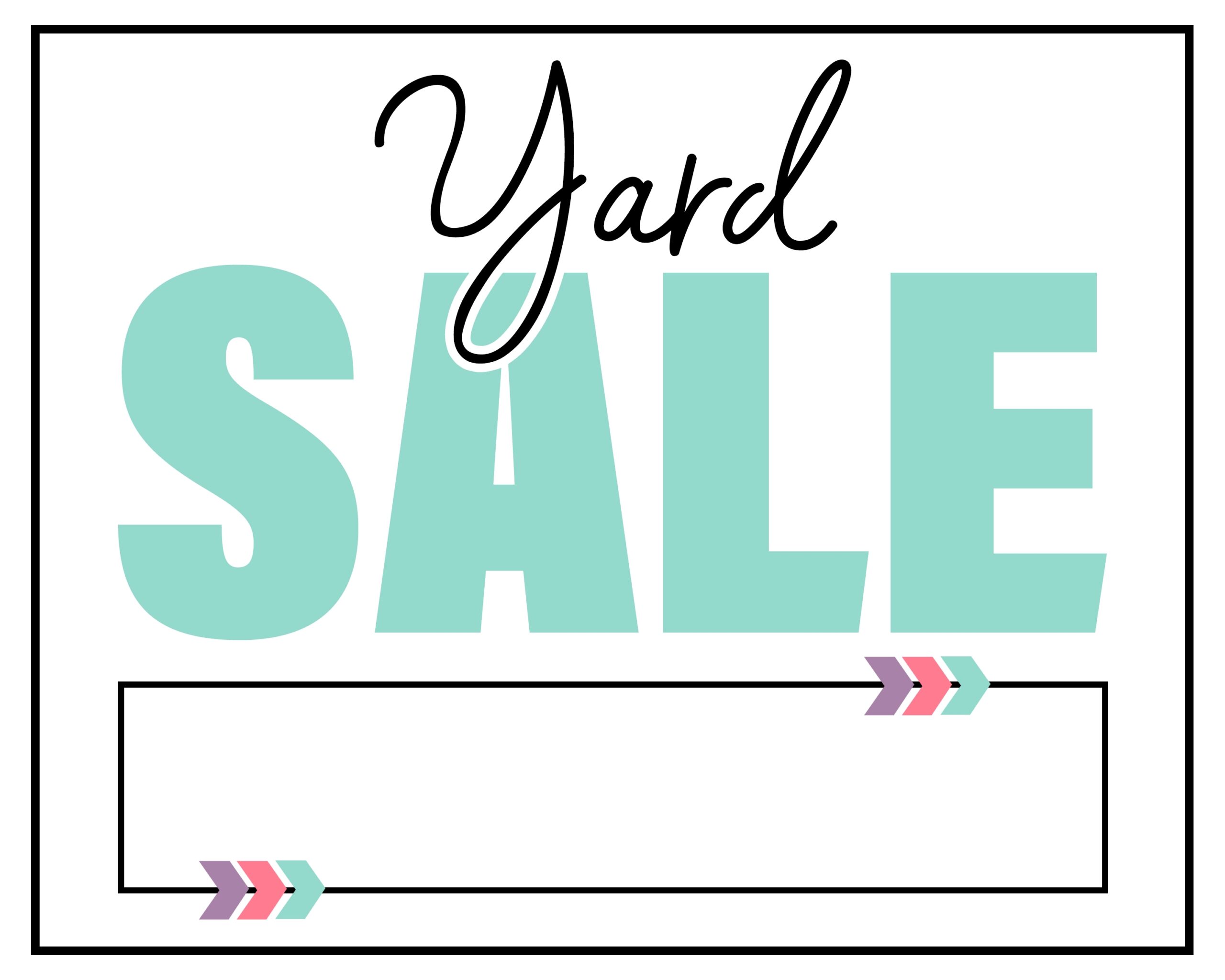 Free Printable Yard Sale Sign Collection The Cottage Market Worksheets Library