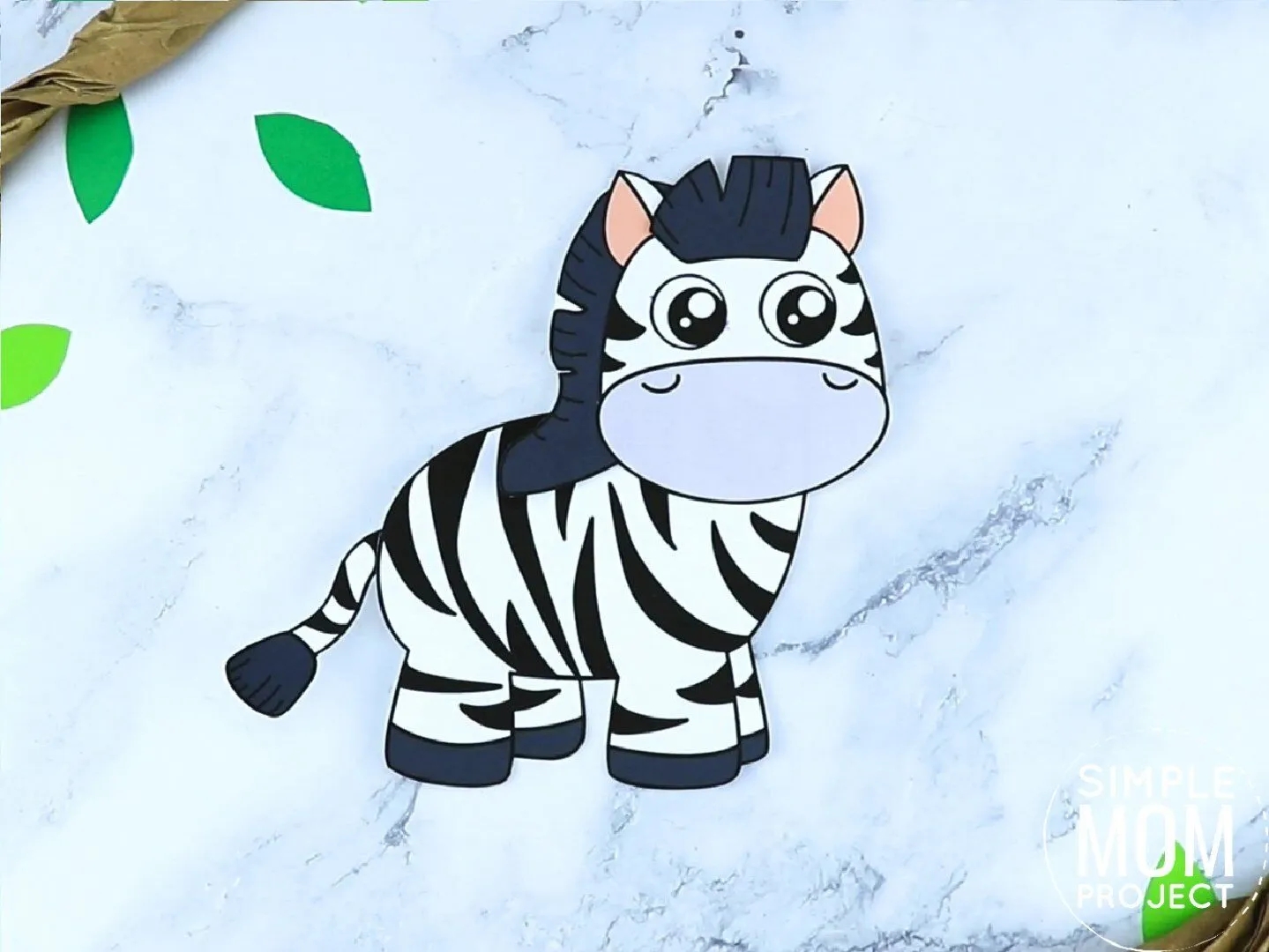 Free Printable Zebra Craft Template Simple Mom Project